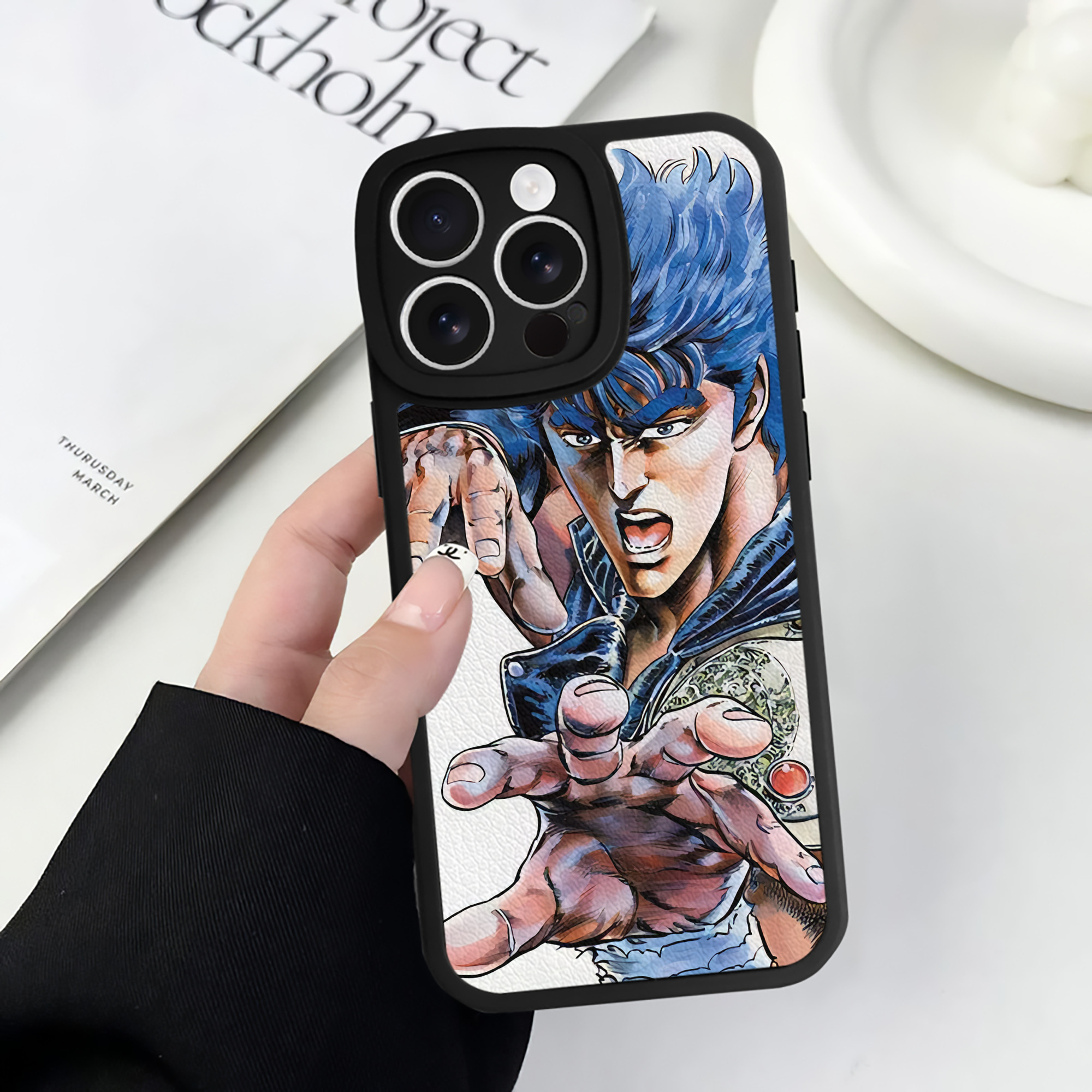 （画像用） 北斗の拳 Fist of the North Star 【iPhone 16シリーズ対応】シリコンスマホケース（レザー調） 材質：シリコン